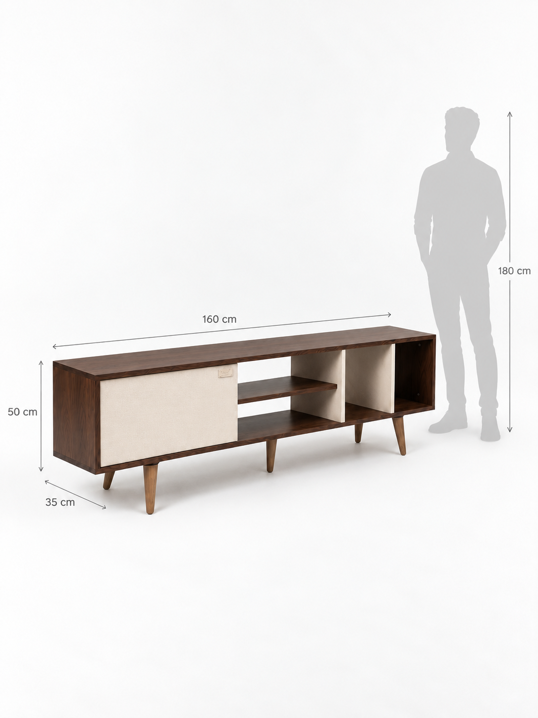 Jerry TV-Table wooden legs