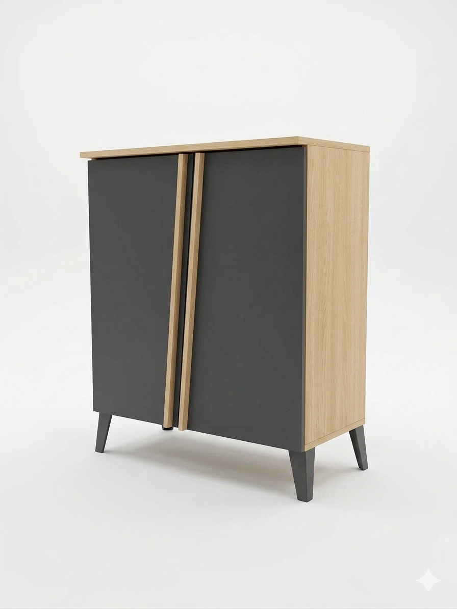 Angeled Shoe Rack - beige