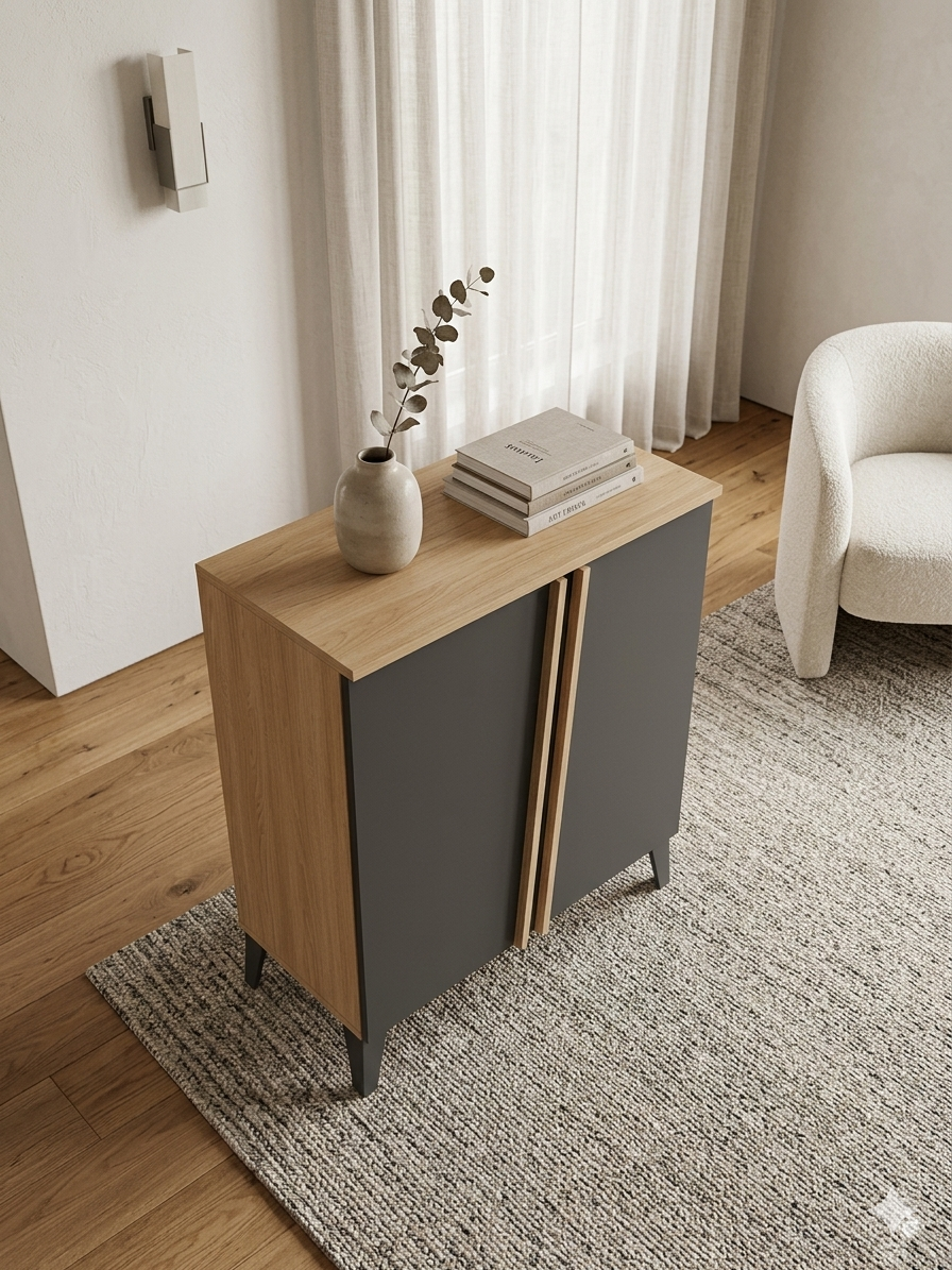Angeled Shoe Rack - beige