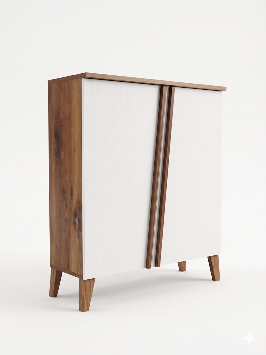 Angeled Shoe Rack - Woody