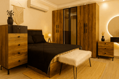 Black Oak Master Bedroom (With Dressing)