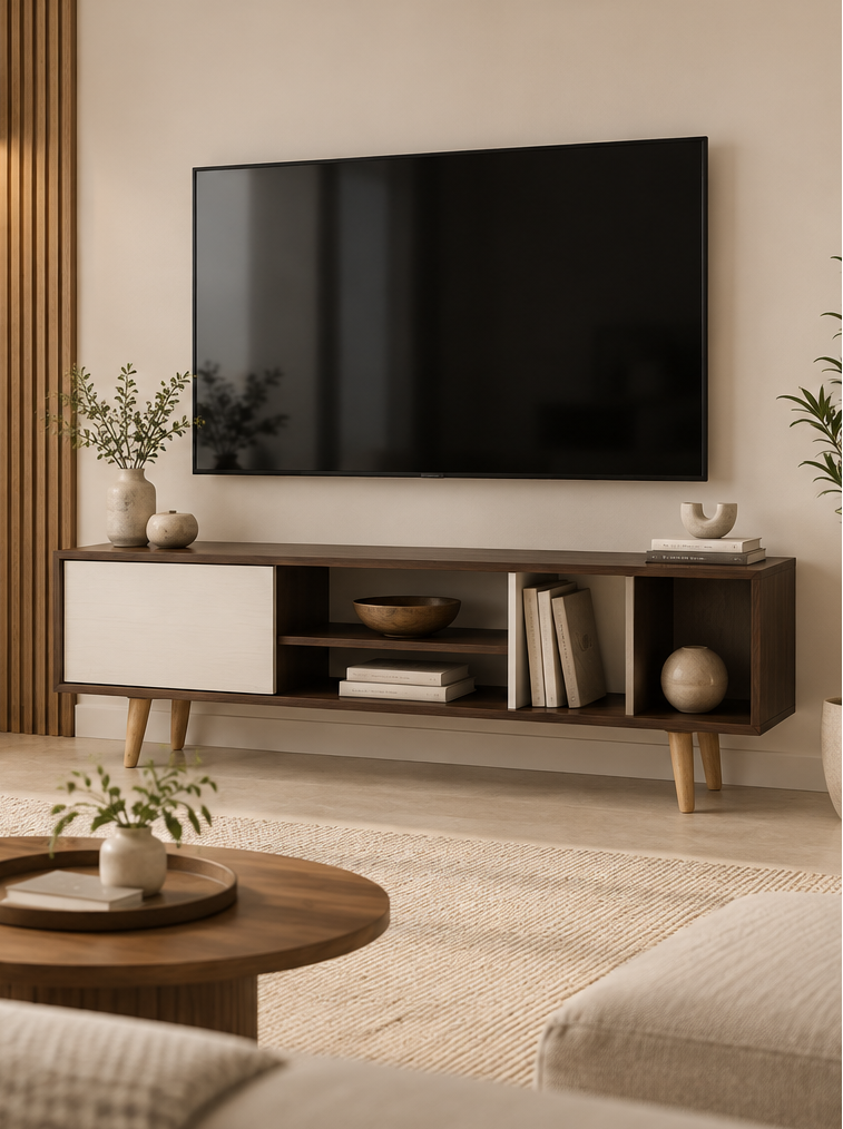 Jerry TV-Table wooden legs