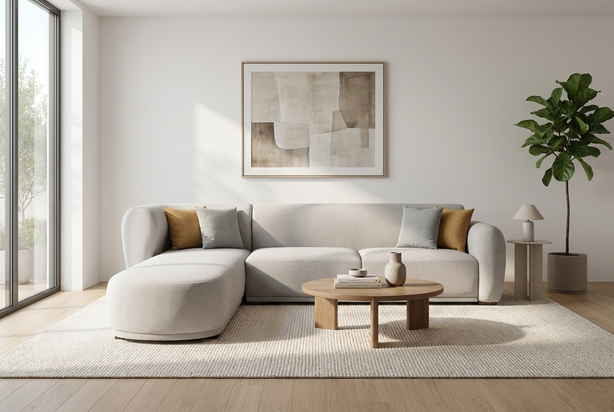 Light Grey Chaise Corner Sofa