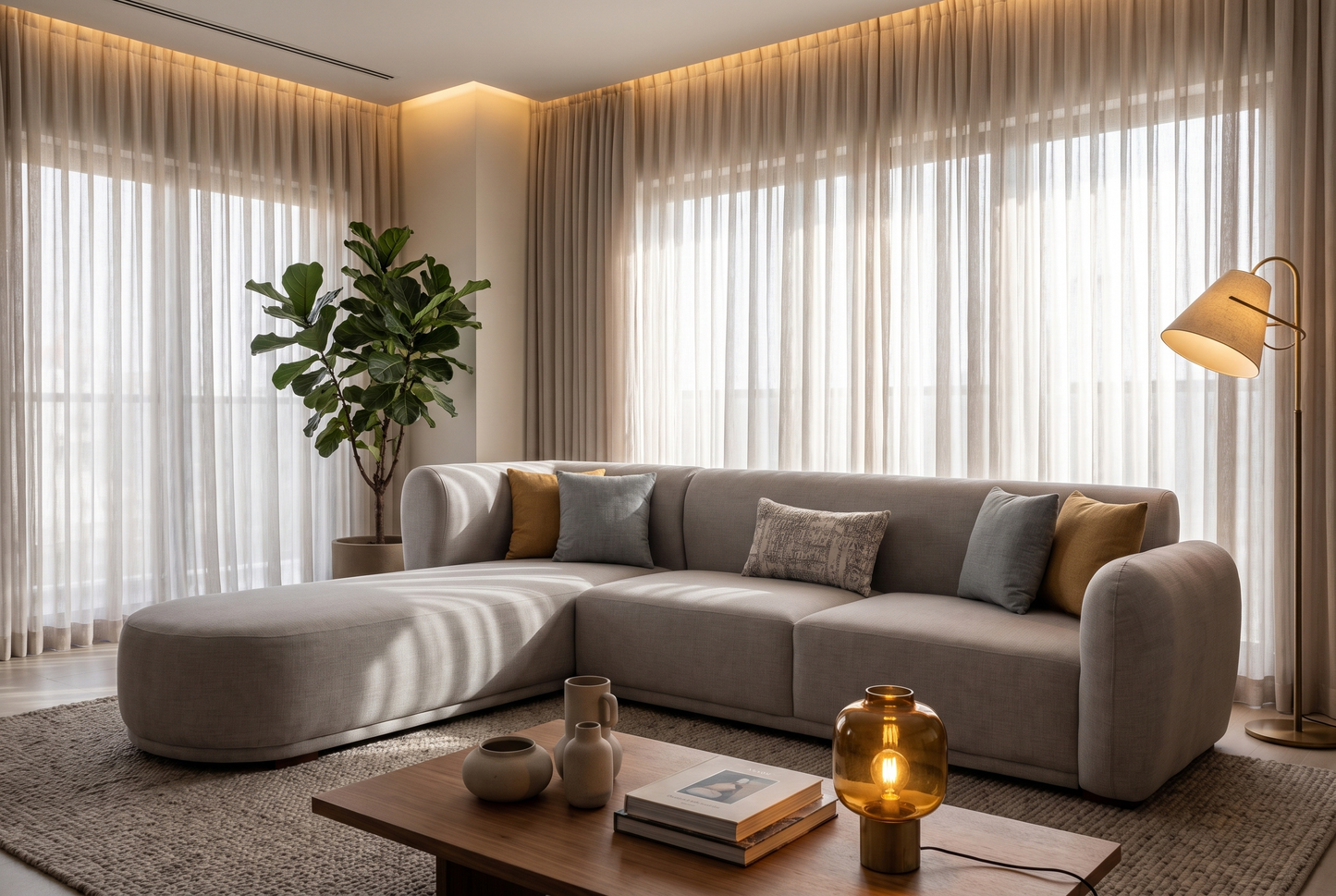 Light Grey Chaise Corner Sofa