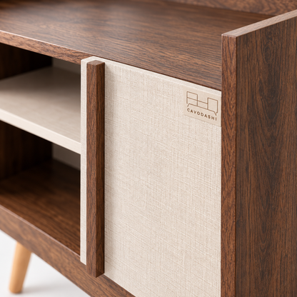 Naiy Coffee Corner Woody — close-up of the top and cabinet door.