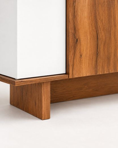 Navo Buffet — close-up of the white door and base.
