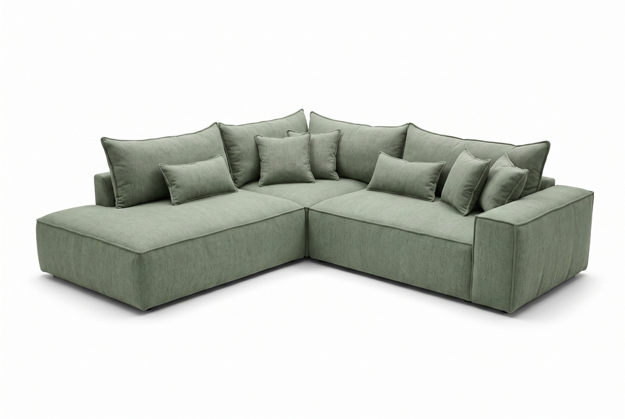 Olive Green Deep Modular Corner Sofa