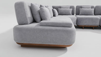 Grey Cloud L-Shape Corner Sofa