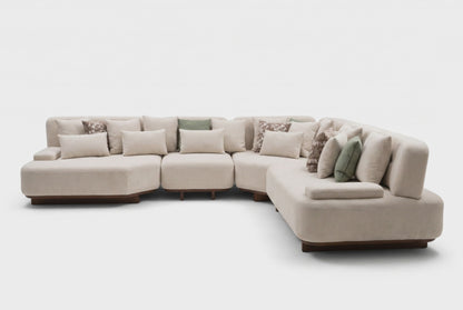 Cream L-Shape Corner Sofa